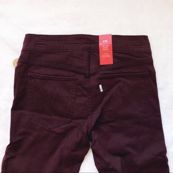 Levi's On The Move Skinny Maroon 27x28 Jeans - Picture 6 of 7